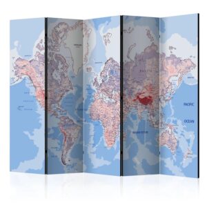 Paravent intérieur Carte du monde