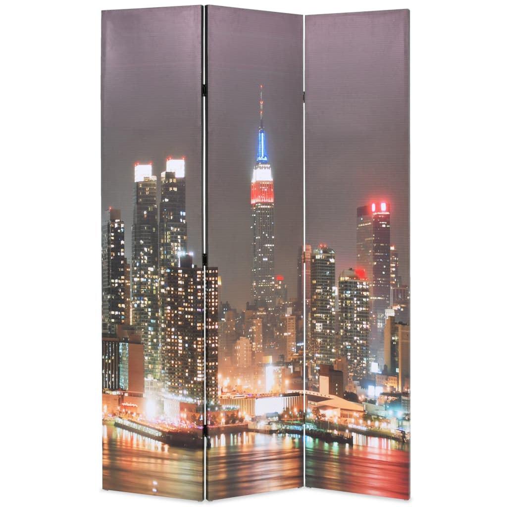 Cloison de séparation pliable 120×170 cm New York la nuit