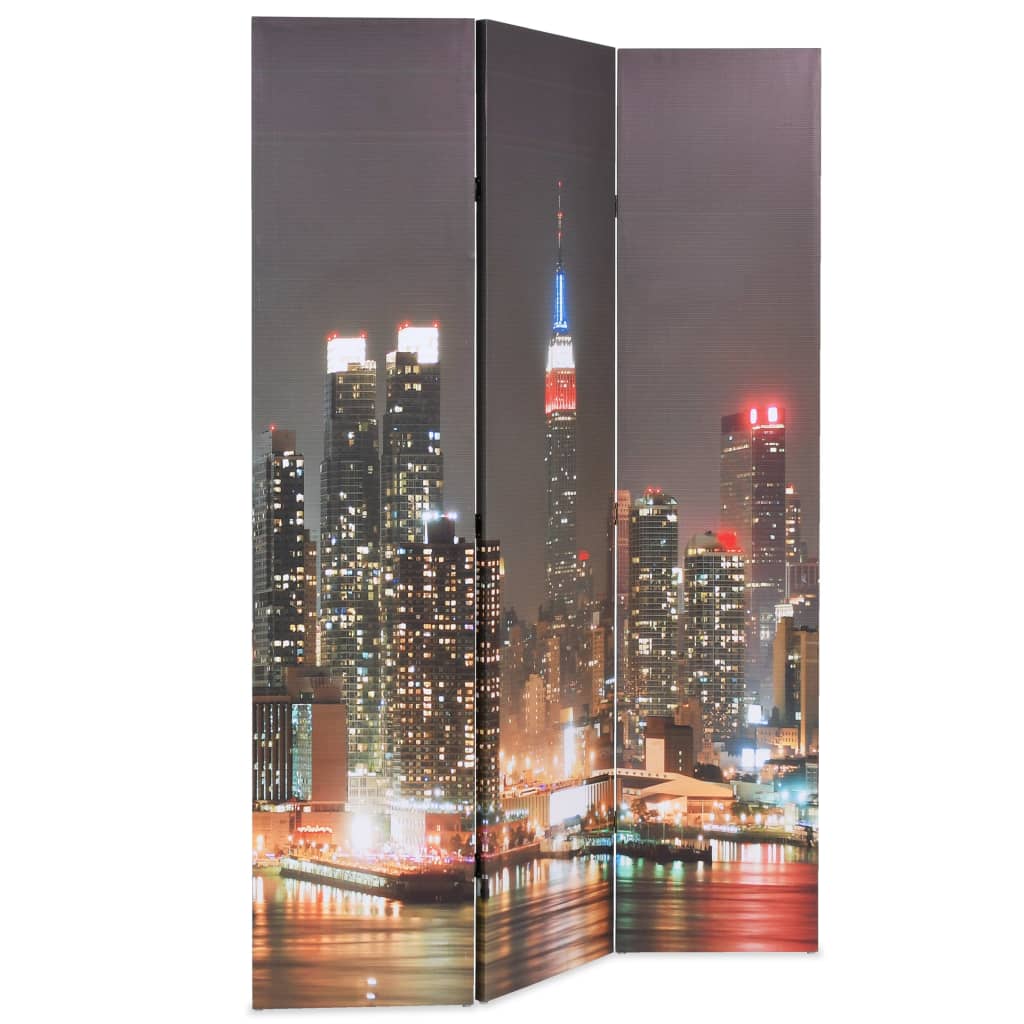 Cloison de séparation pliable 120×170 cm New York la nuit