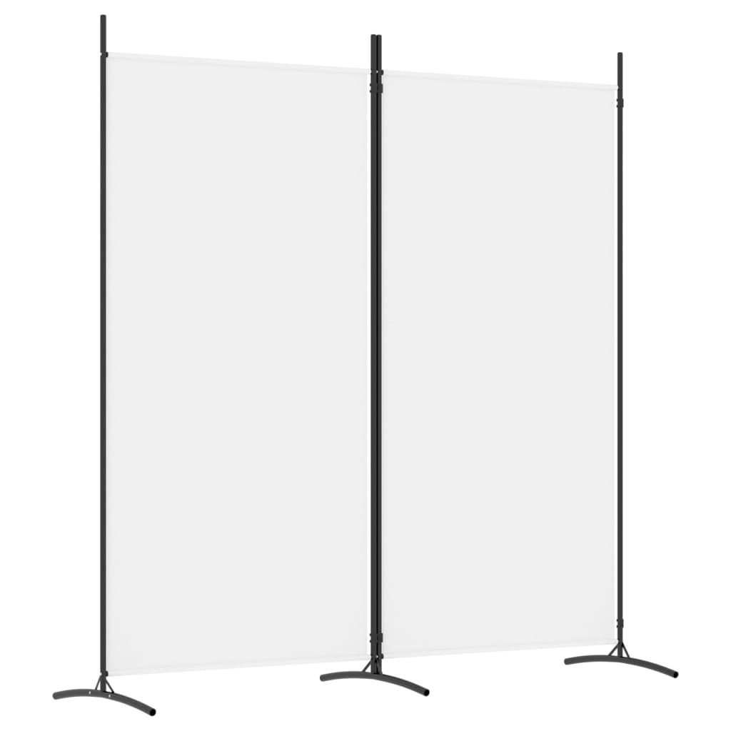 Paravent intérieur 2 panneaux Blanc 175×180 cm Tissu