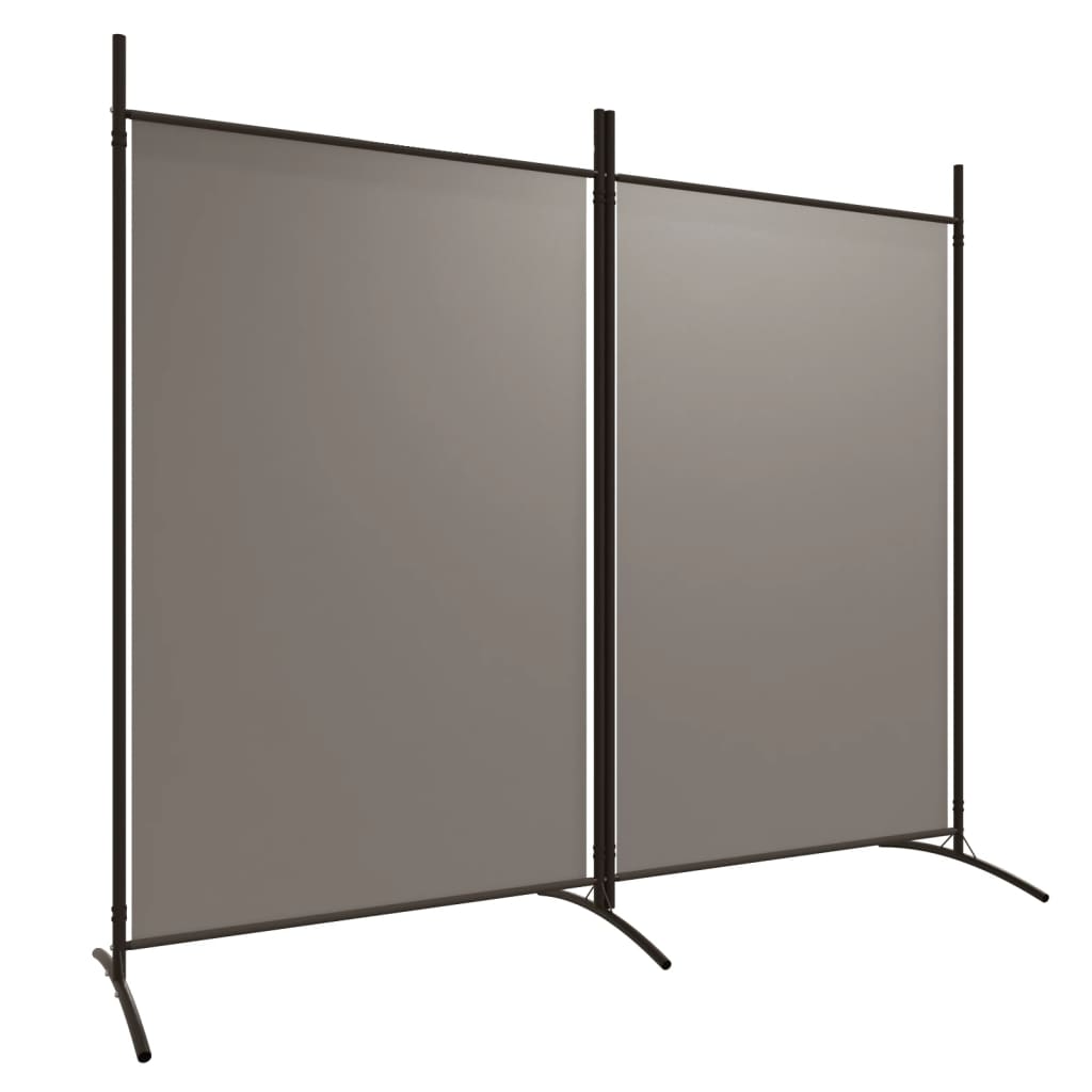 Paravent intérieur 2 panneaux Anthracite 175×180 cm Tissu