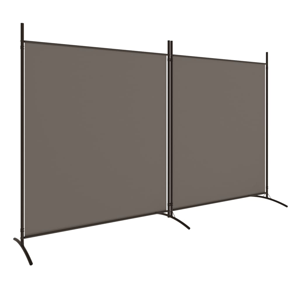 Paravent intérieur 2 panneaux Anthracite 348×180 cm Tissu