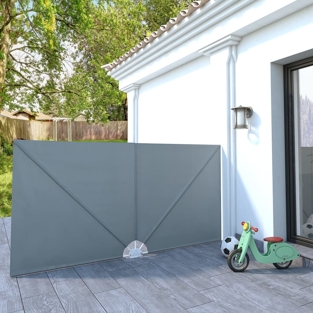 Paravent extérieur pliable de terrasse Gris 300 x 150 cm