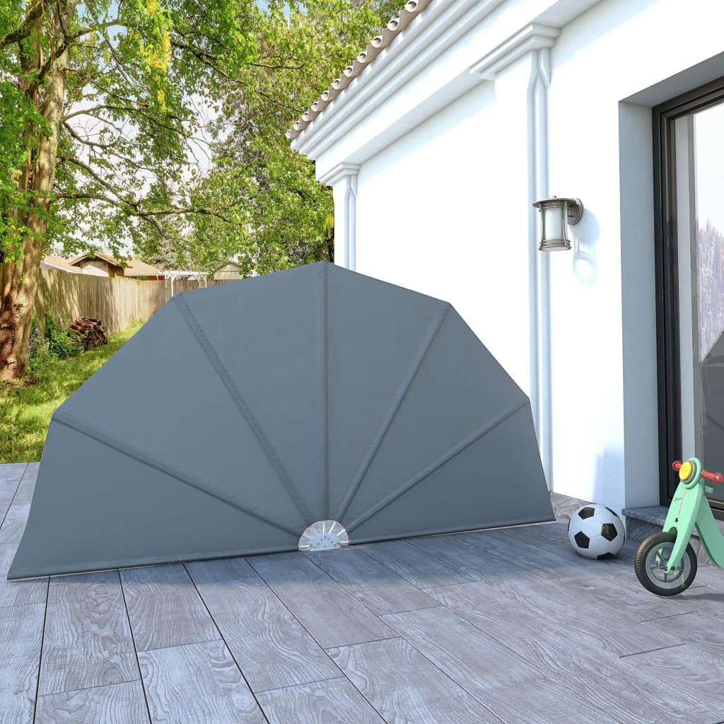 Paravent extérieur pliable de terrasse Gris 160 cm