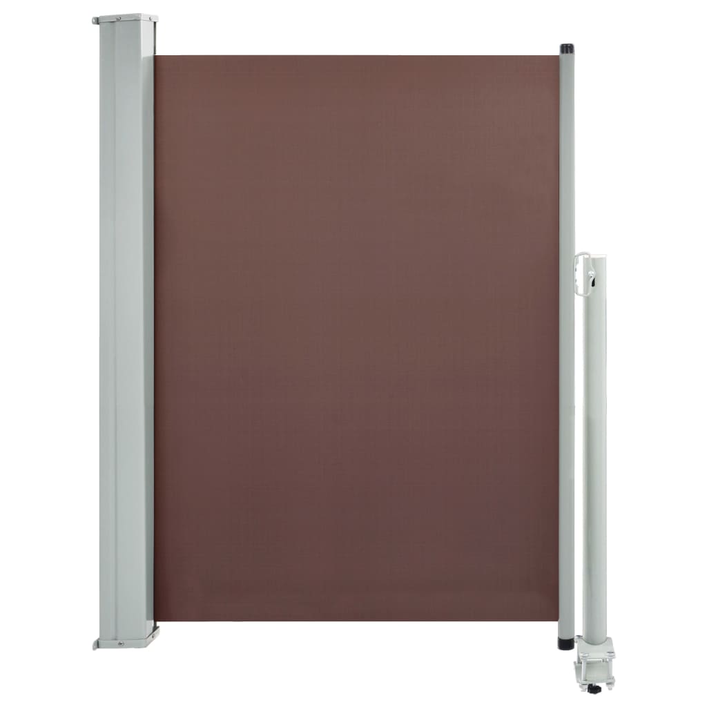 Paravent extérieur rétractable de patio 100×300 cm Marron