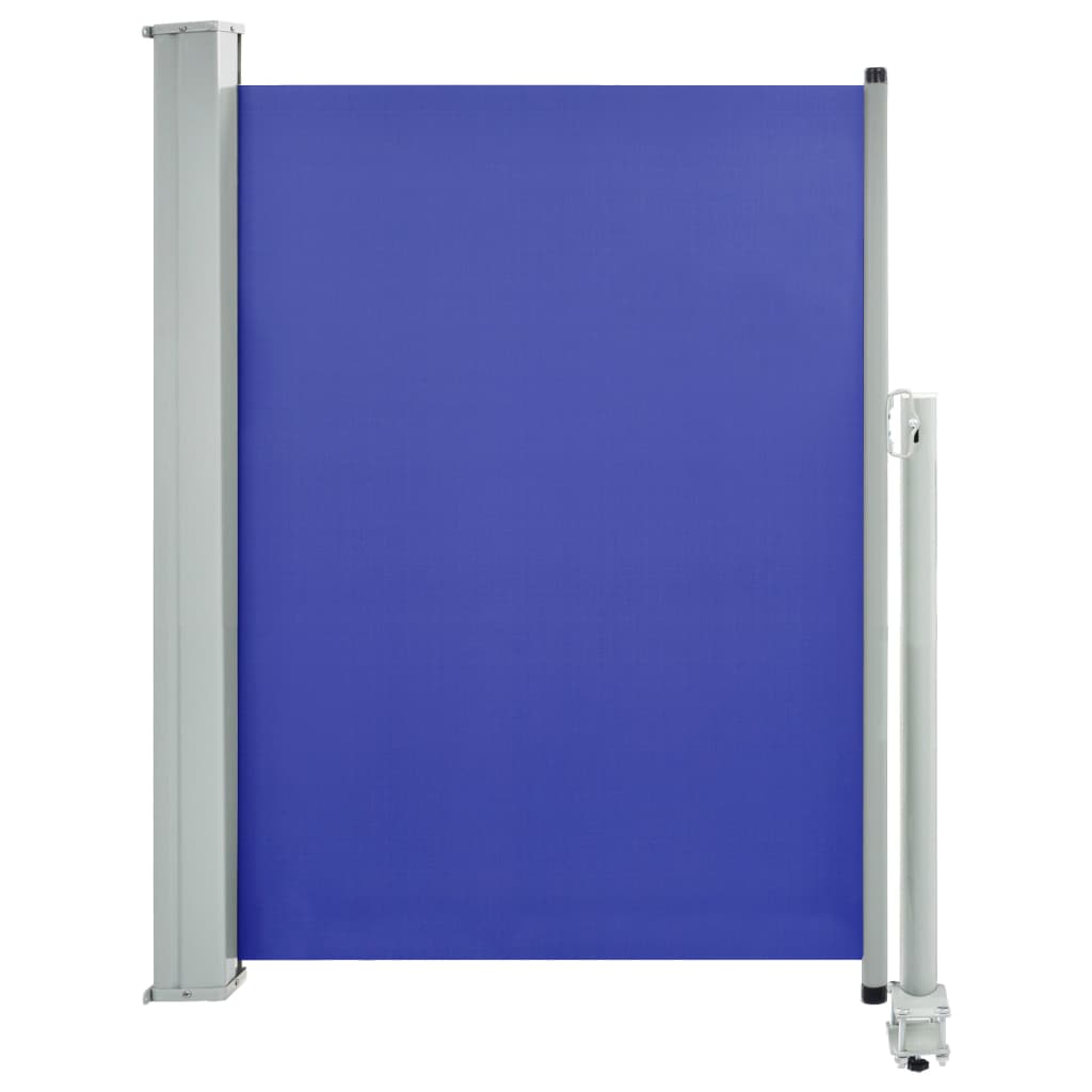 Paravent extérieur rétractable de patio 100×300 cm Bleu