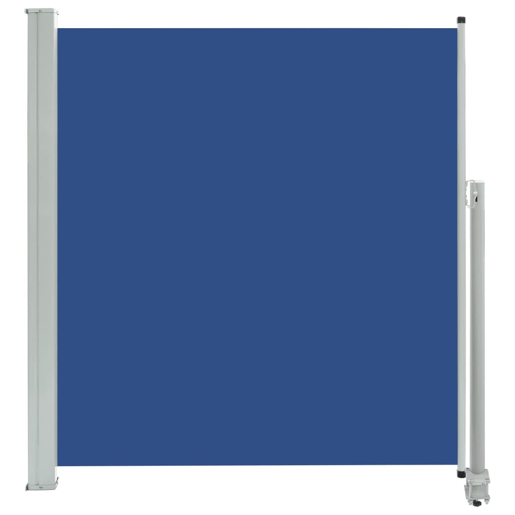 Paravent extérieur rétractable de patio 140 x 300 cm Bleu