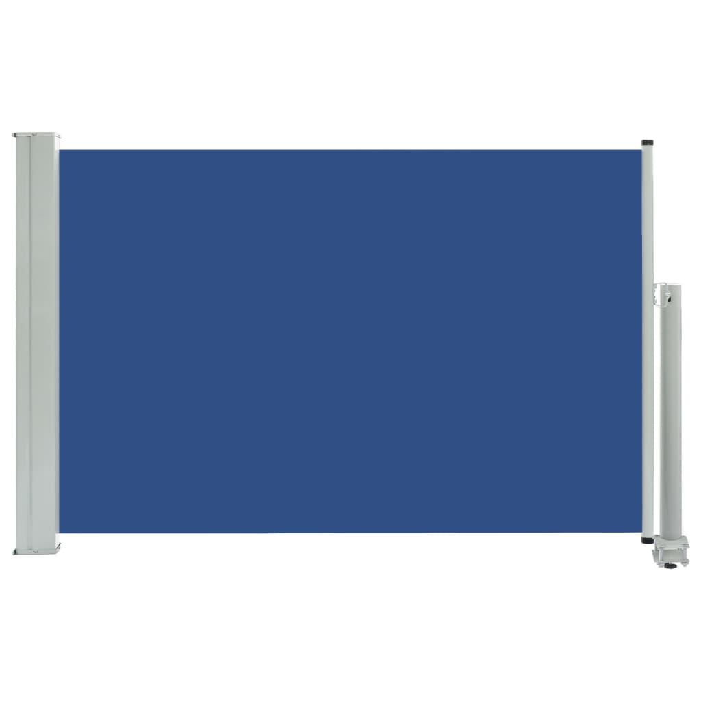 Paravent extérieur rétractable de patio 60×300 cm Bleu