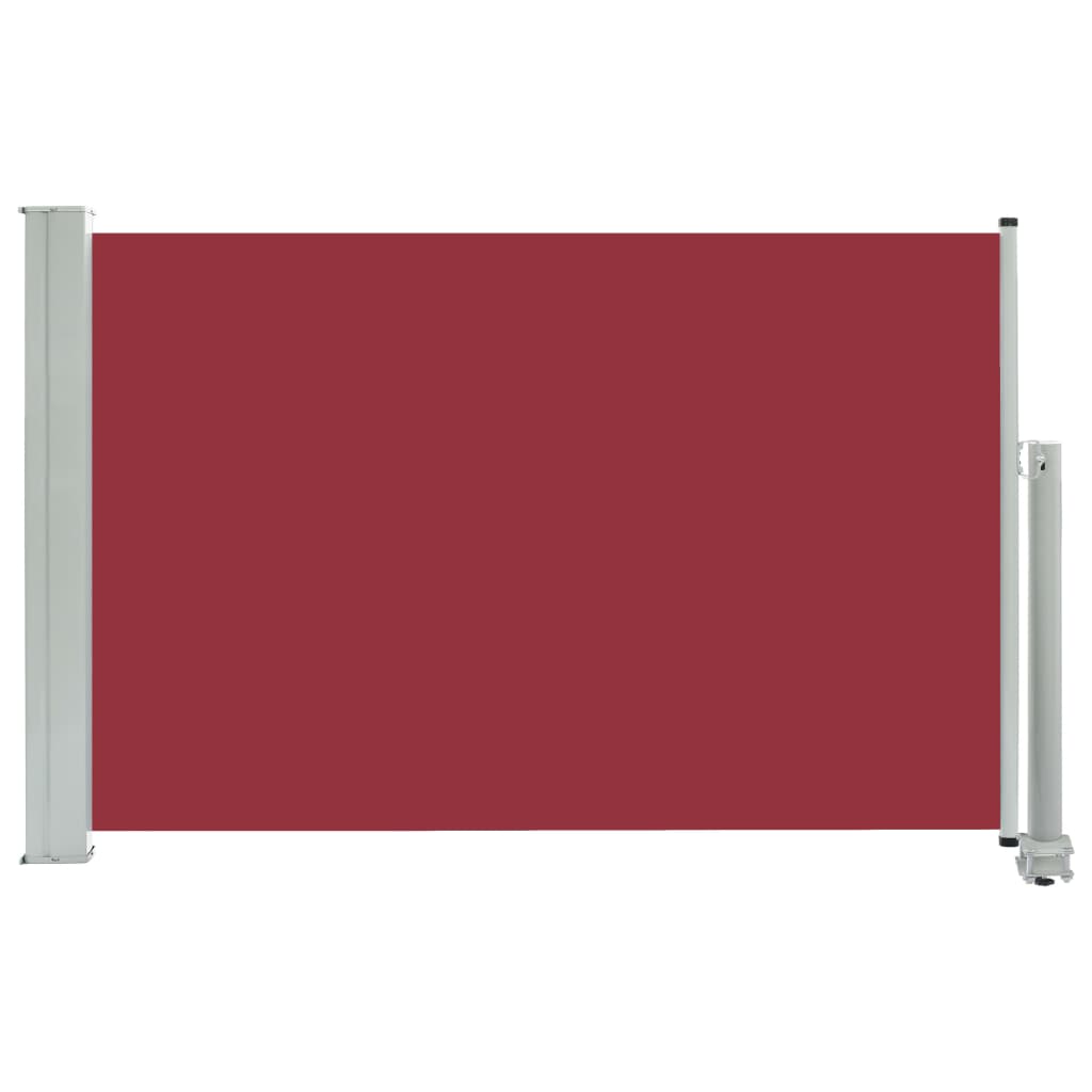 Paravent extérieur rétractable de patio 60×300 cm Rouge