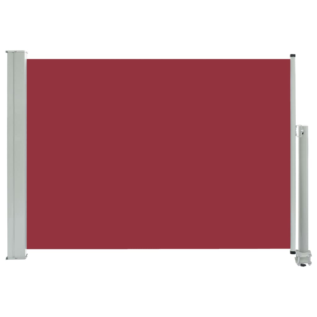 Paravent extérieur rétractable de patio 80×300 cm Rouge