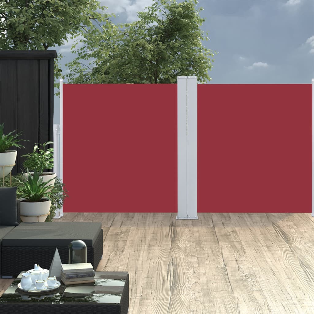 Paravent extérieur rétractable Rouge 120 x 600 cm