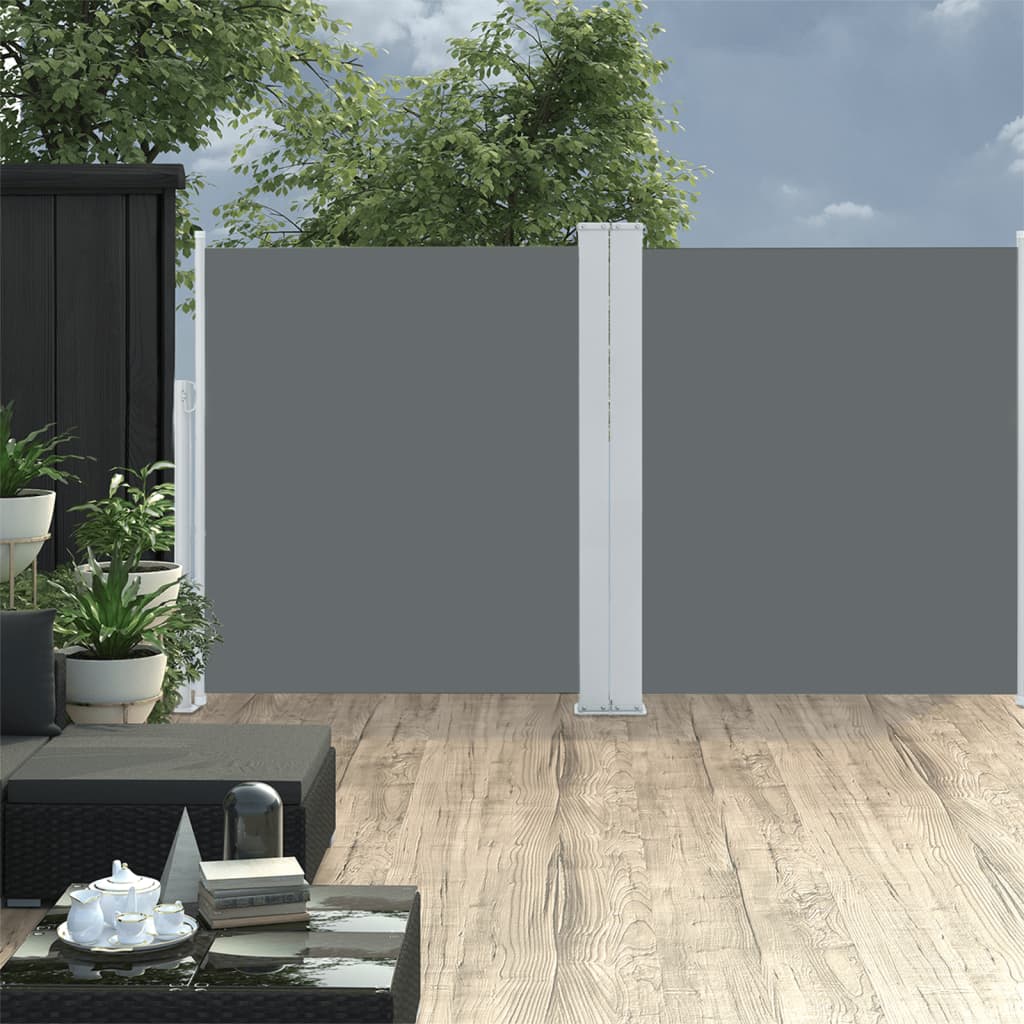 Paravent extérieur rétractable Anthracite 140 x 600 cm