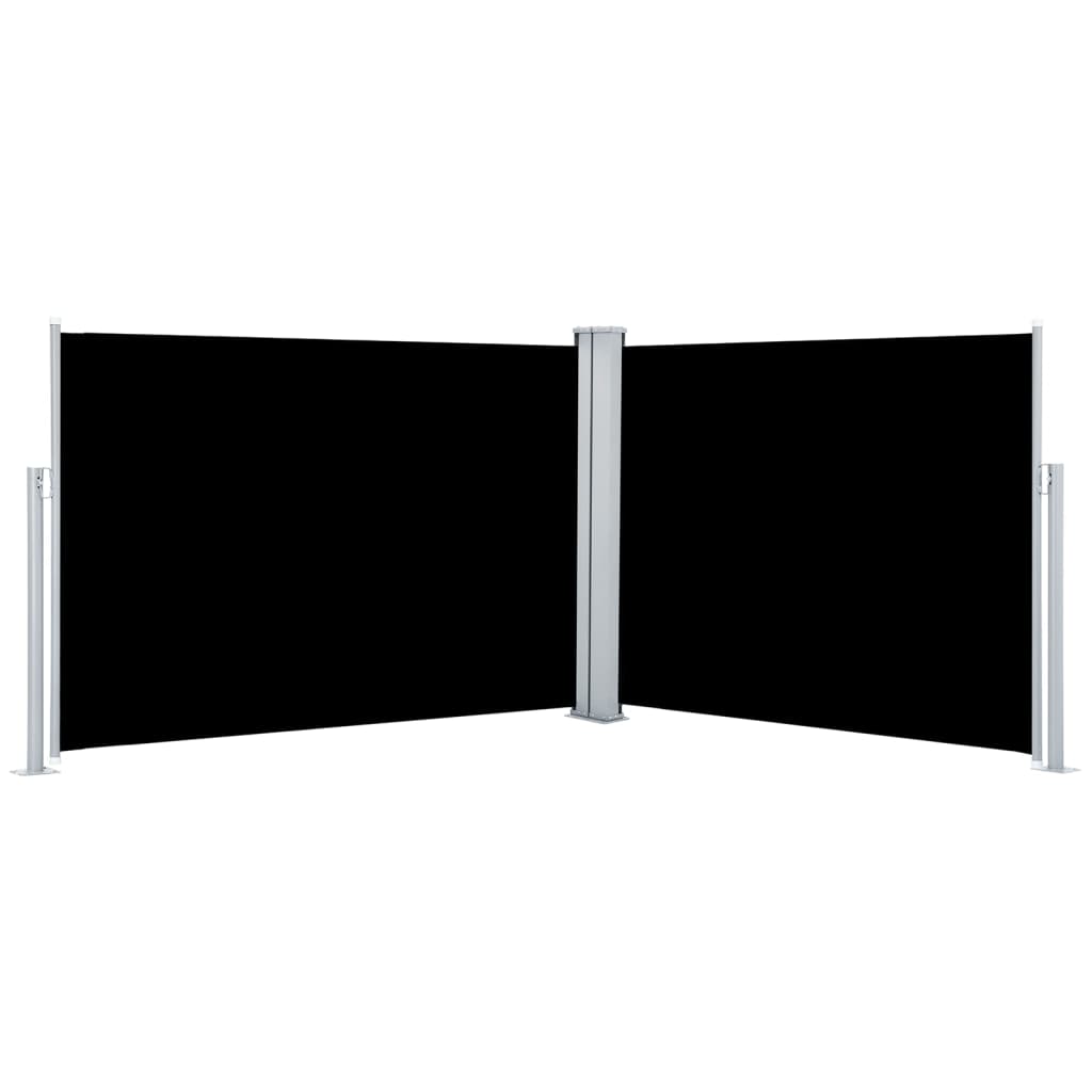 Paravent extérieur rétractable Noir 100 x 1000 cm