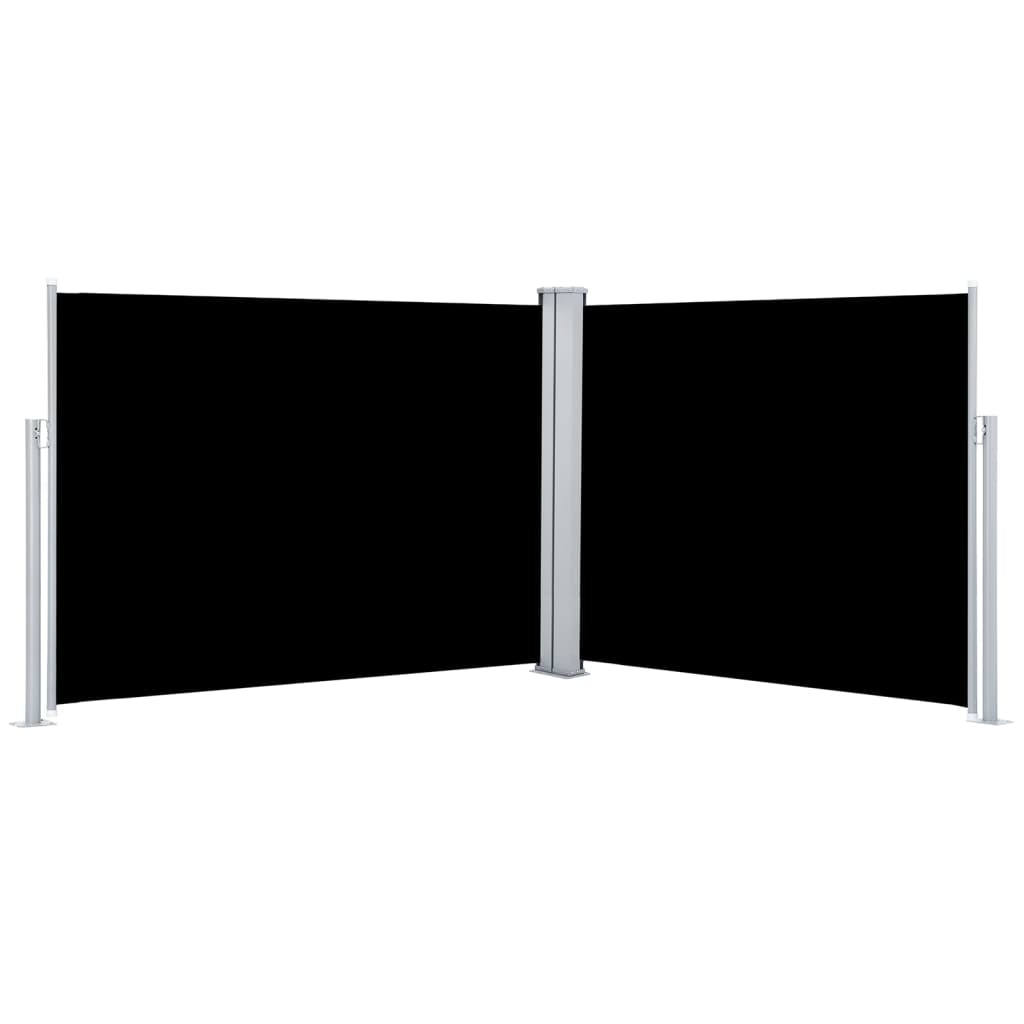 Paravent extérieur rétractable Noir 140 x 1000 cm