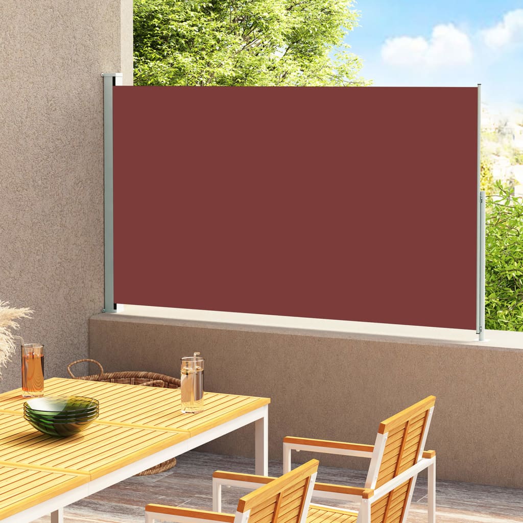 Paravent extérieur rétractable de patio 180×300 cm Marron