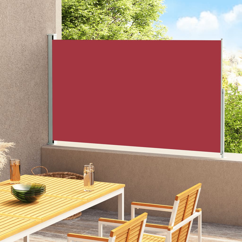 Paravent extérieur rétractable de patio 180×300 cm Rouge