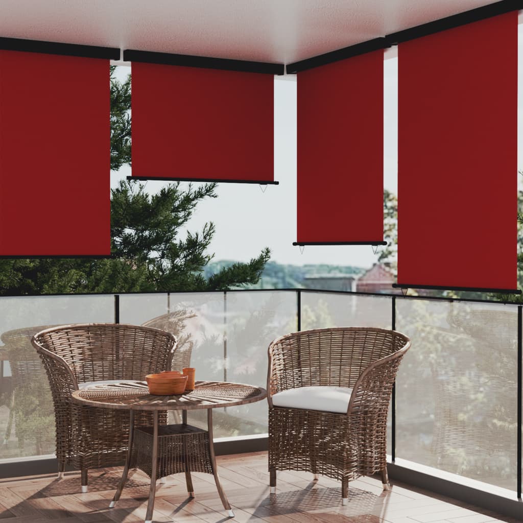 Paravent extérieur de balcon 122×250 cm Rouge