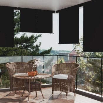 Paravent interieur Paravent extérieur de balcon 165×250 cm noir