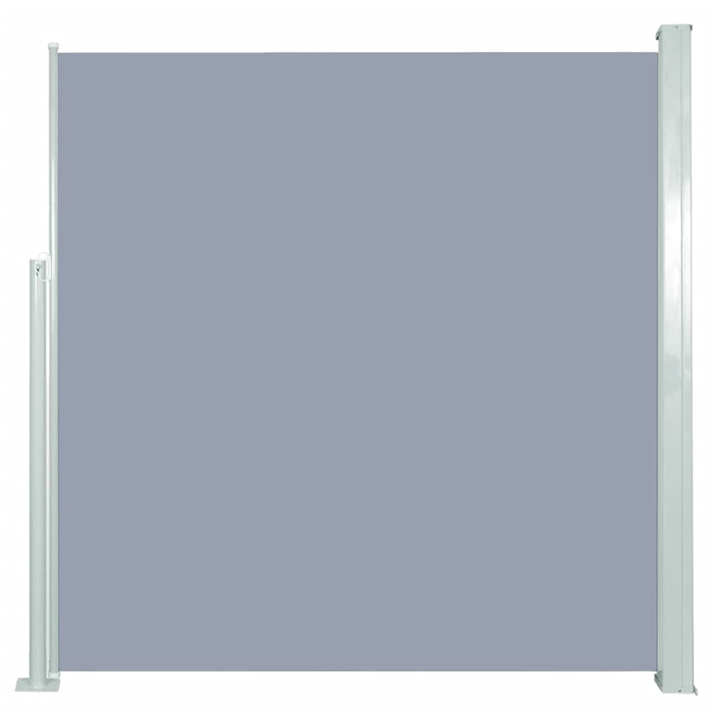 Paravent extérieur rétractable de patio 140×300 cm Gris