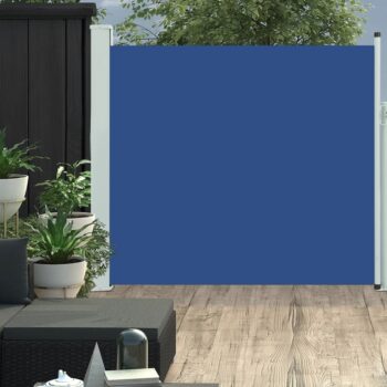 Paravent interieur Paravent extérieur rétractable de patio 170×300 cm Bleu