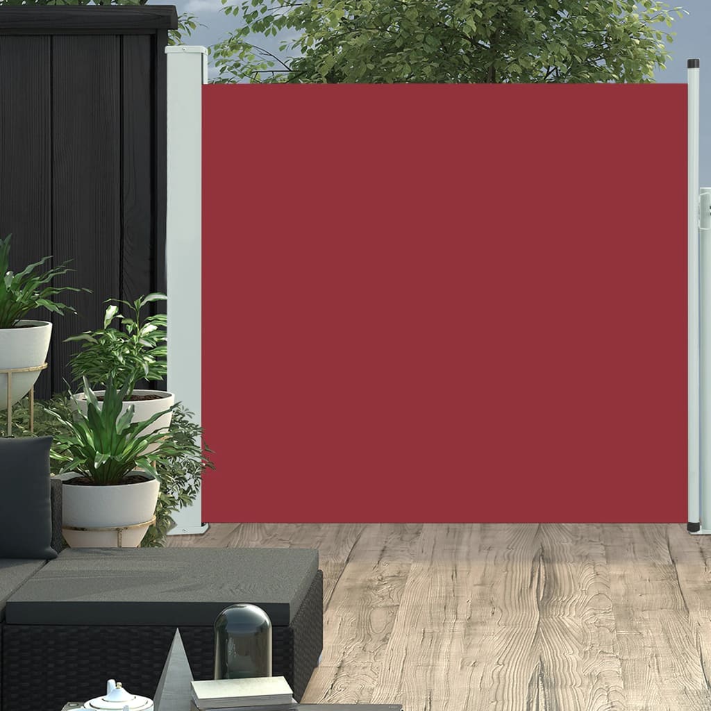 Paravent extérieur rétractable de patio 170×300 cm Rouge