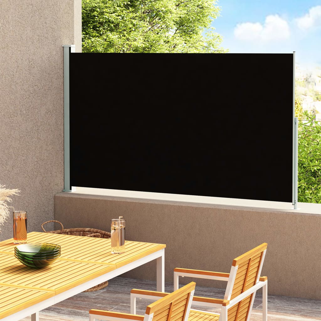 Paravent extérieur rétractable de patio 200×300 cm Noir