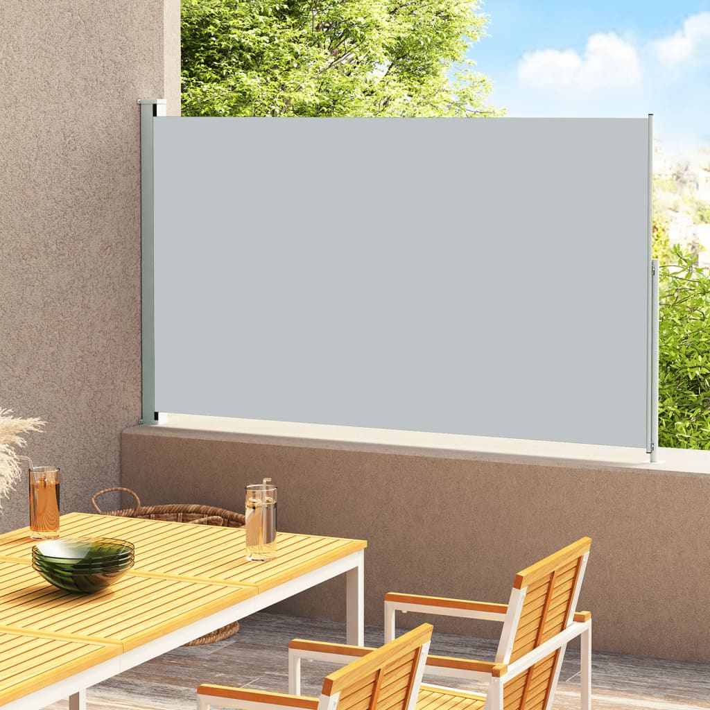 Paravent extérieur rétractable de patio 200×300 cm Gris