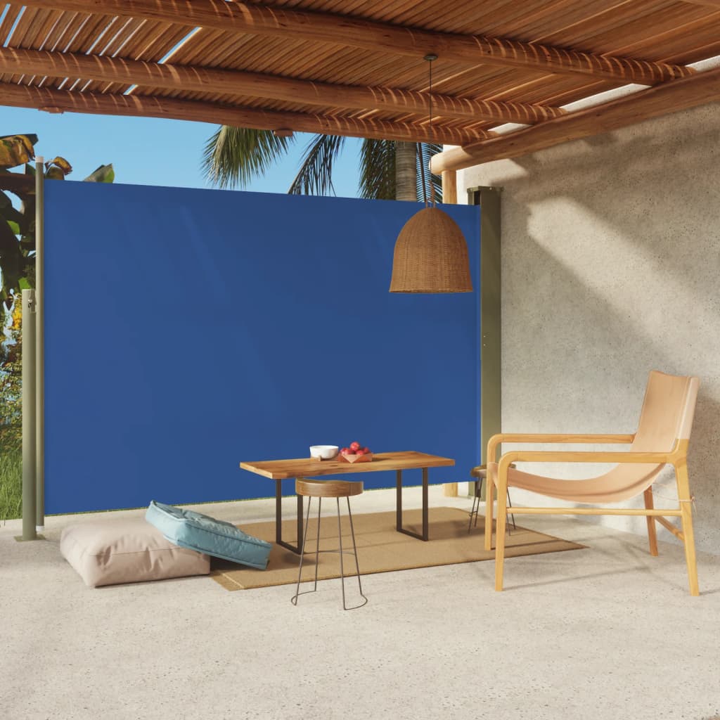 Paravent extérieur rétractable de patio 200×300 cm Bleu