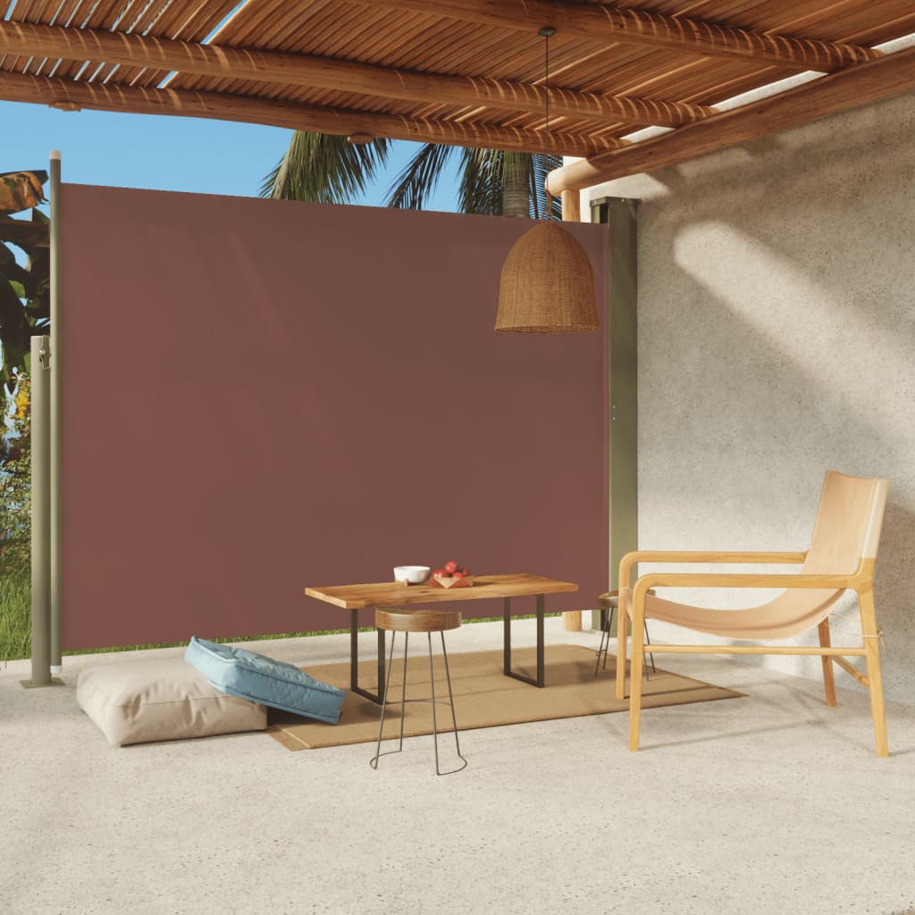 Paravent extérieur rétractable de patio 220×300 cm Marron