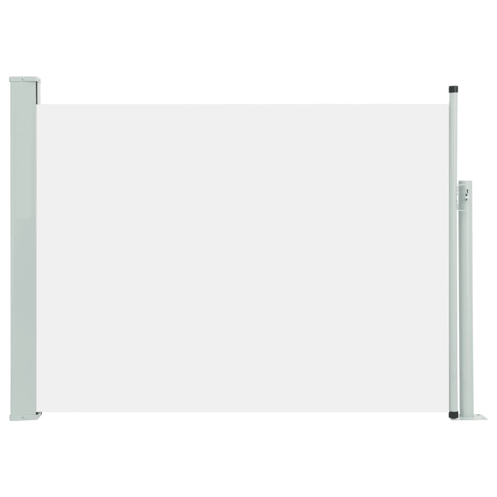 Paravent extérieur rétractable de patio 117×500 cm Crème