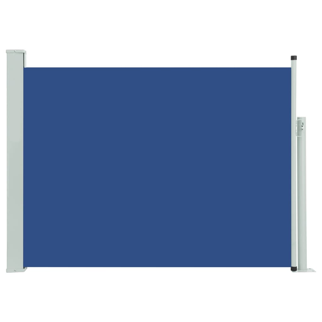 Paravent extérieur rétractable de patio 117×500 cm Bleu