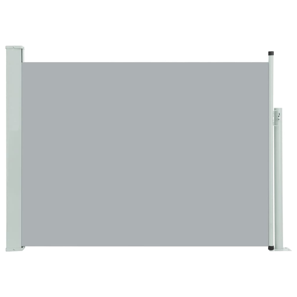 Paravent extérieur rétractable de patio 117×500 cm Gris