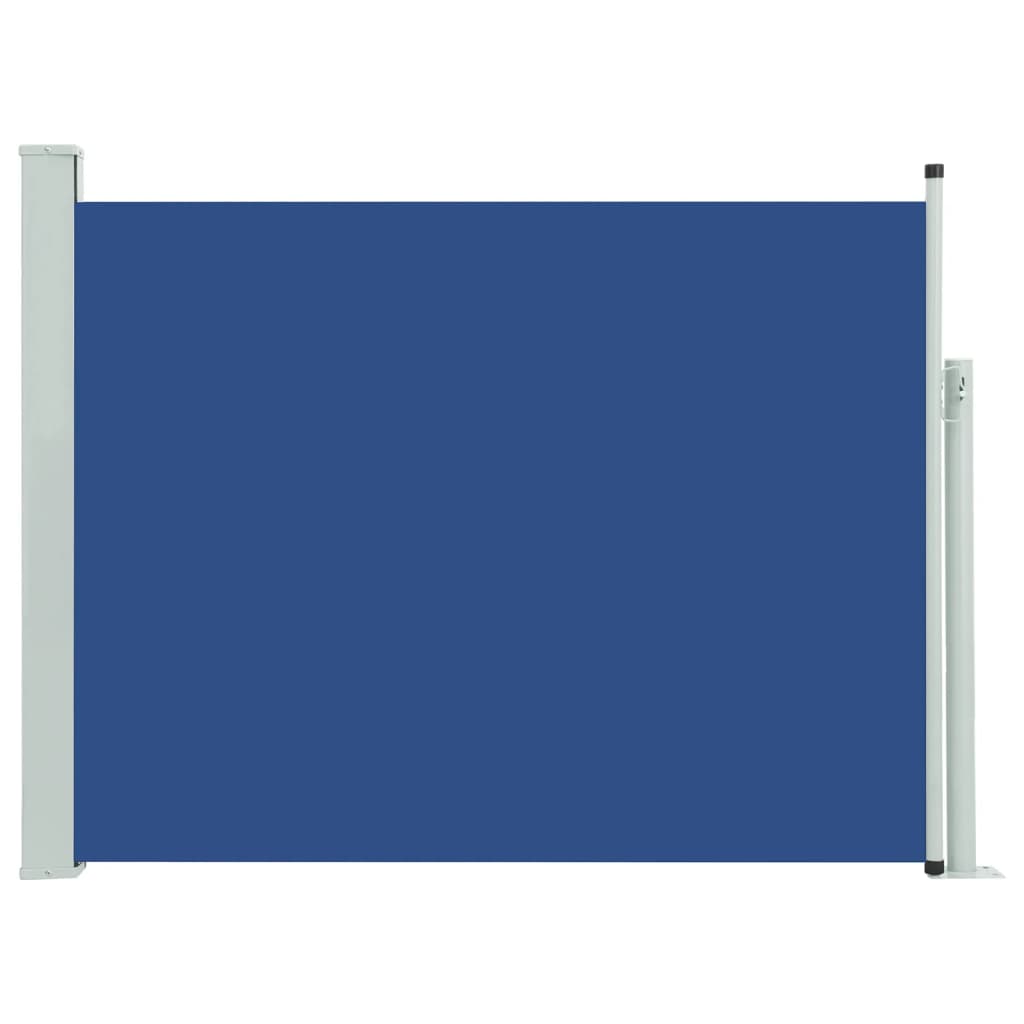 Paravent extérieur rétractable de patio 140×500 cm Bleu