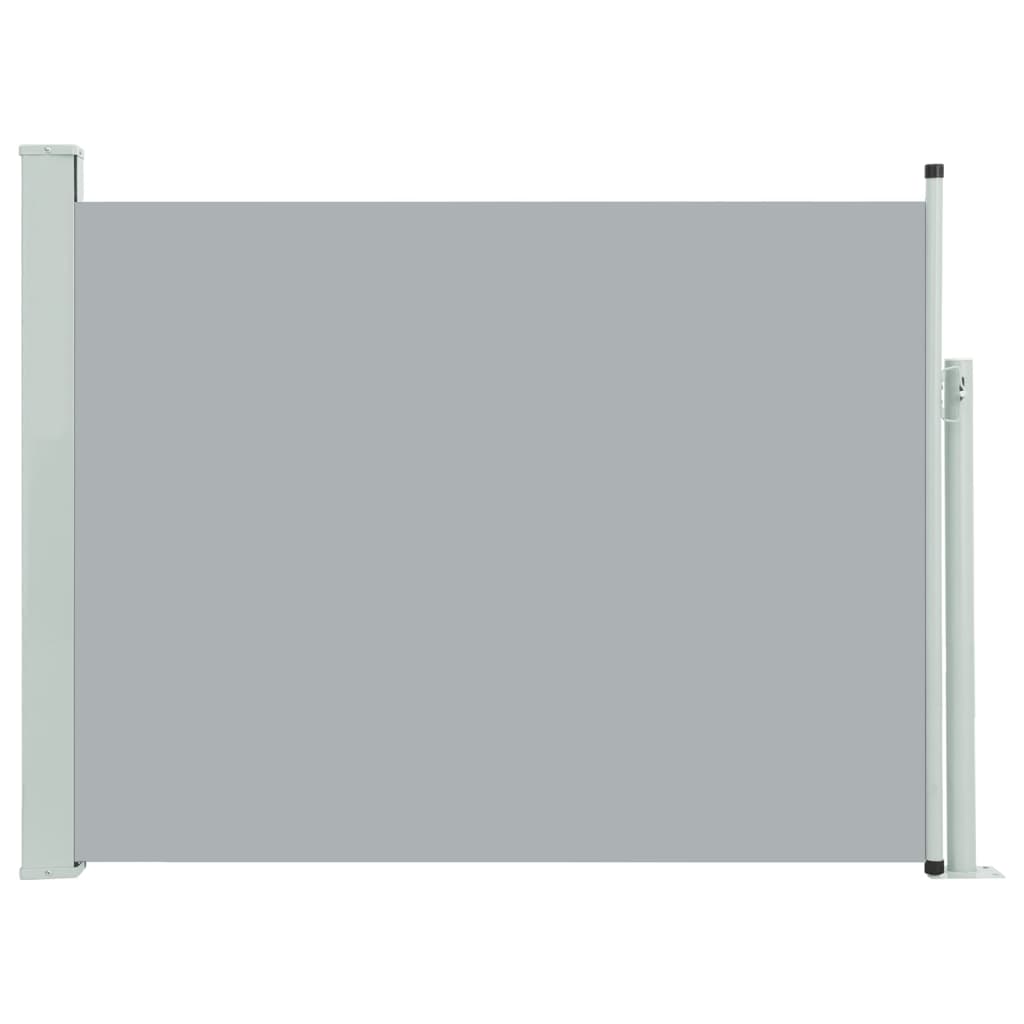 Paravent extérieur rétractable de patio 140×500 cm Gris