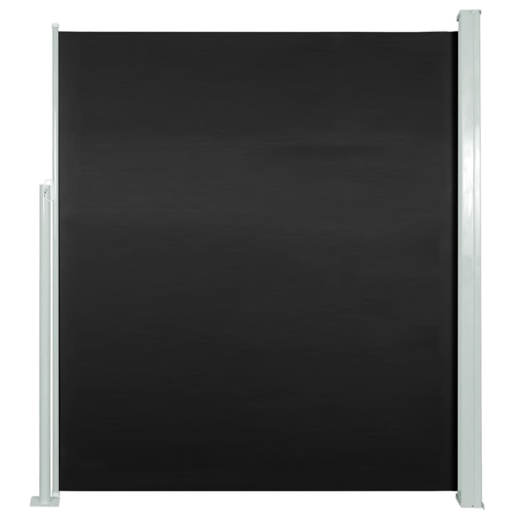 Paravent extérieur rétractable de patio 160×500 cm Noir