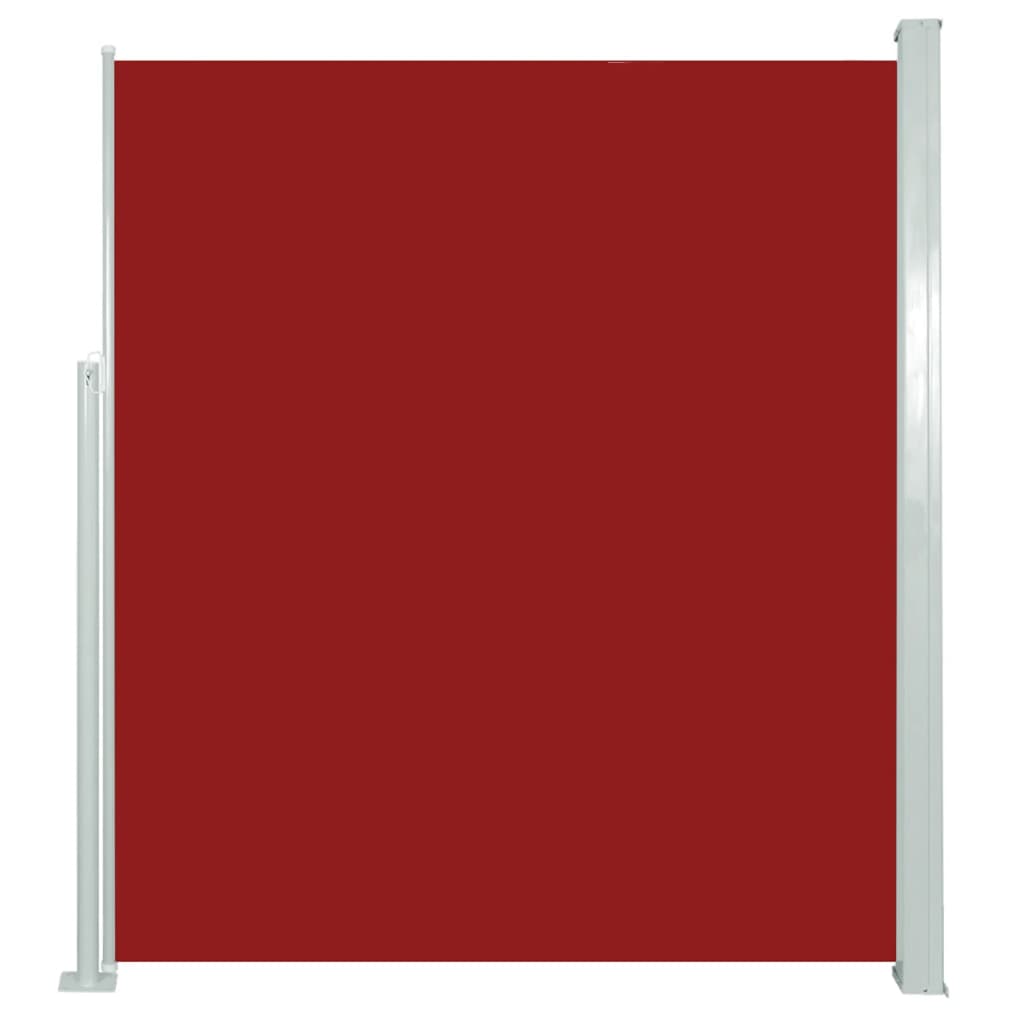 Paravent extérieur rétractable de patio 160×500 cm Rouge