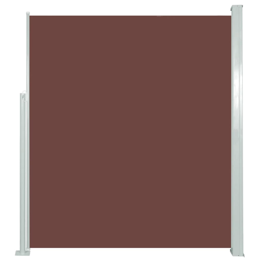 Paravent extérieur rétractable de patio 160×500 cm Marron