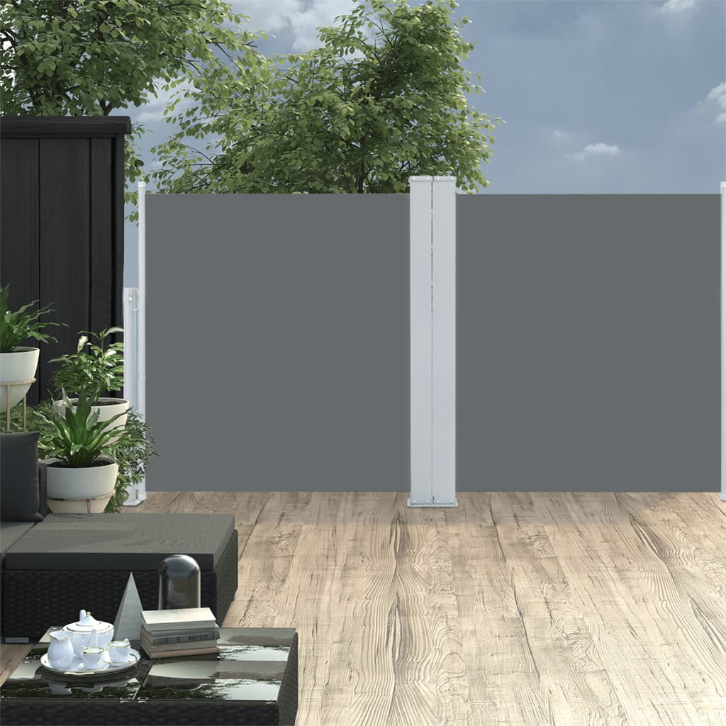 Paravent extérieur rétractable Anthracite 117×600 cm