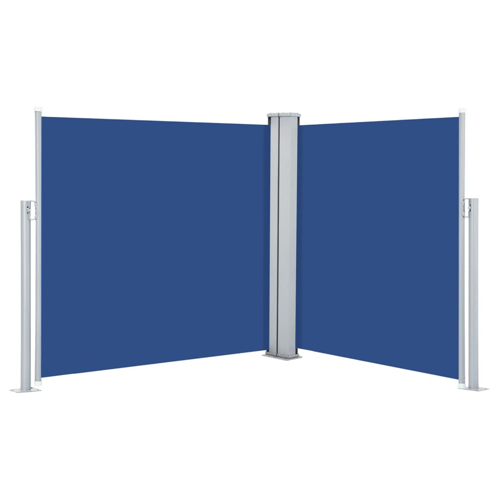 Paravent extérieur rétractable Bleu 117×600 cm