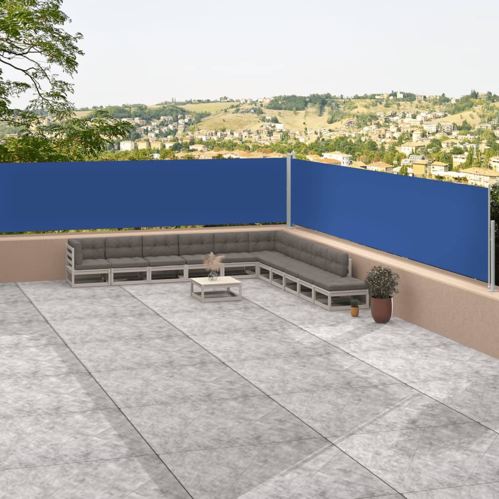 Paravent extérieur rétractable de patio 140x600 cm Gris