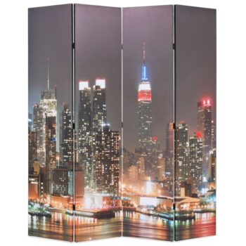Paravent interieur Paravent intérieur pliable 160×170 cm New York la nuit
